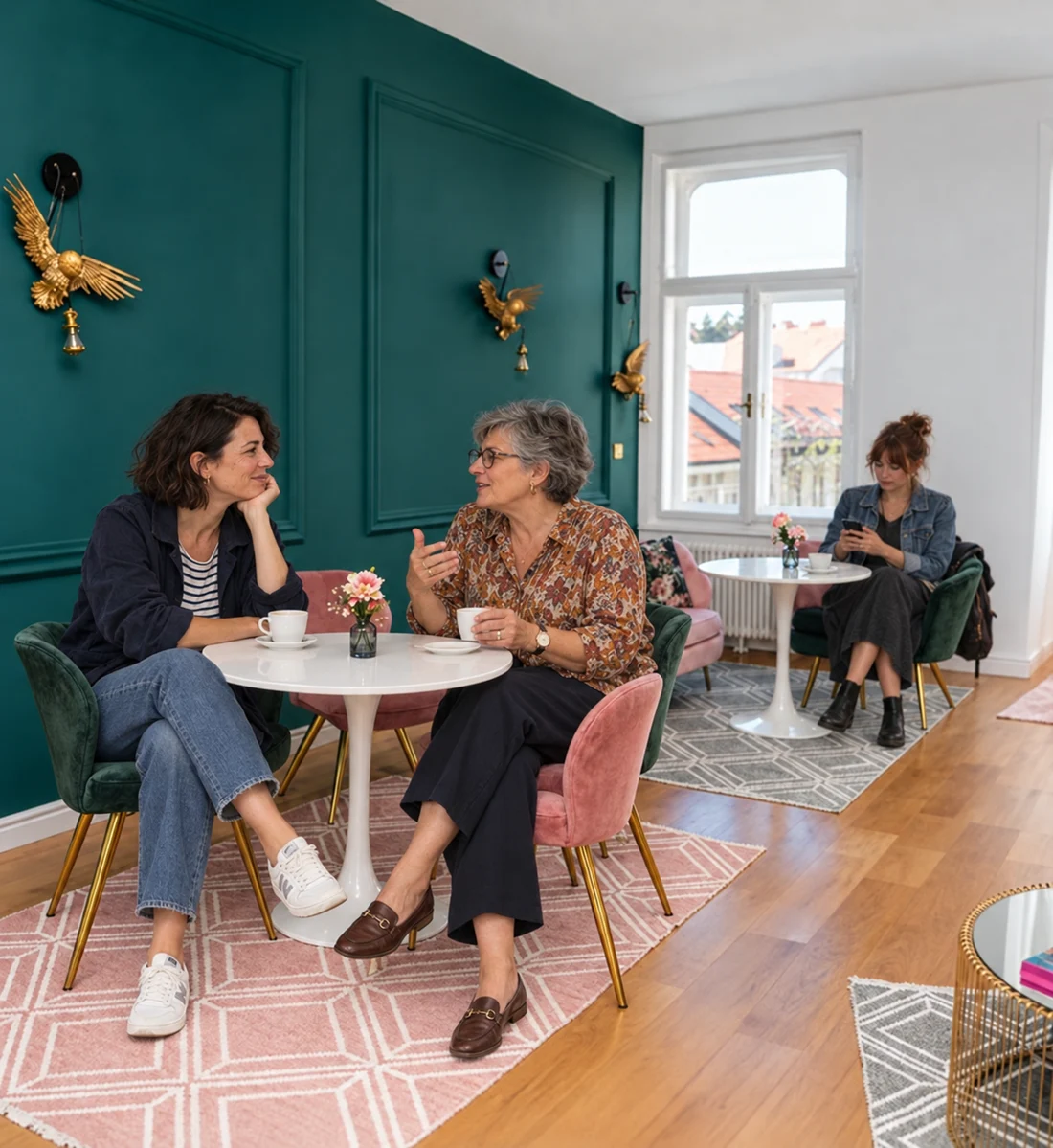 Ilustrativni prikaz druženja žena u salonu na Ilici 71